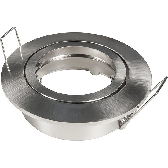 Bild 1 - MR16 G 5.3 Einbaurahmen rund Stahl geb�stet schwenkbar ohne Leuchtmittel