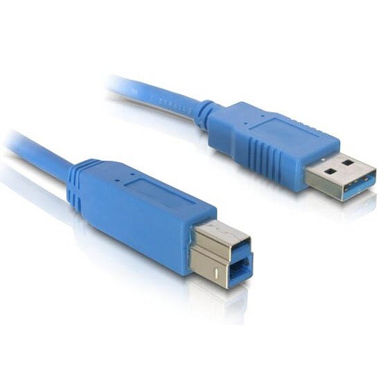 Bild 1 - USB 3.0 Kabel blau A-Stecker auf B-Stecker