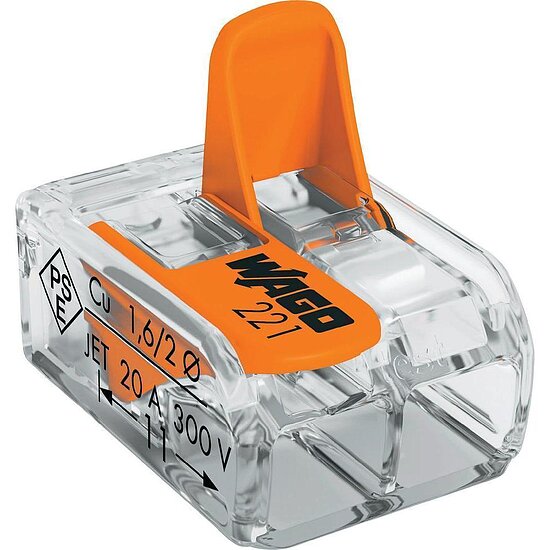 Bild 1 - WAGO 2er Klemmen mit Hebel Serie 221-412 von 0,14mm - 4mm