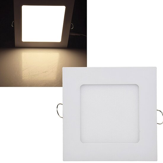 Bild 1 - LED-Panel quadratisch 6W 12cm x 12cm 490 lm 3000K warmwei