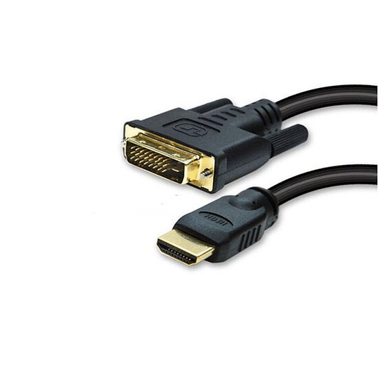 Bild 1 - HDMI auf DVI Anschlusskabel HQ, schwarz, vergoldete Kontakte