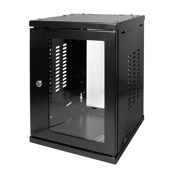 Bild 1 - Netzwerkschrank 10 Zoll 8 HE schwarz Wandgeh�use H:41,5 x B:31,3 x T:30cm