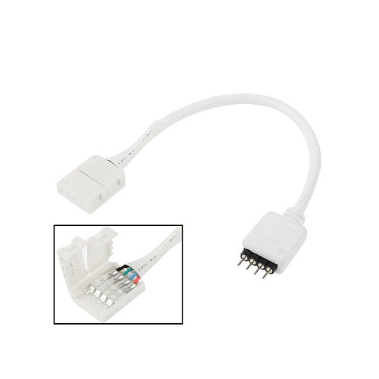 Bild 1 - Einspeiseadapter f�r 4-pol. RGB Stripes 10mm auf 4-pol Stecker