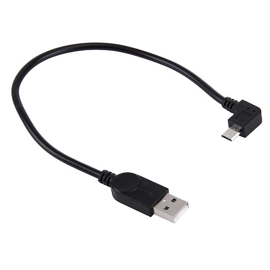 Bild 1 - Kab24� Micro USB 2.0 Ladekabel Datenkabel rechts gewinkelter Micro USB Stecker 29cm