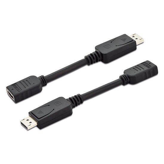 Bild 1 - DisplayPort HDMI Adapter, HDMI A Buchse DisplayPort 1.1a Stecker inkl. Audio