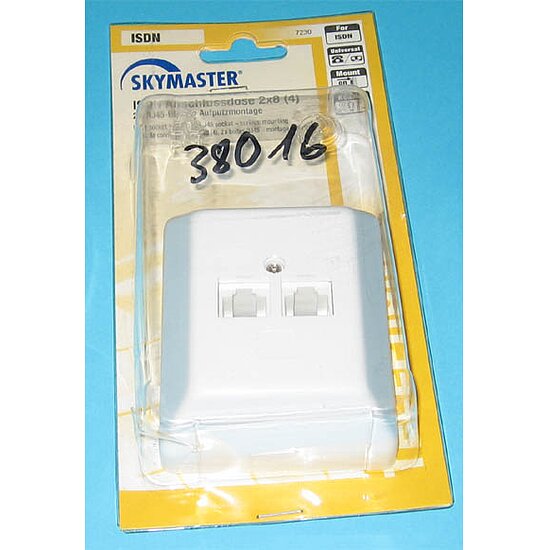 Bild 1 - SKYMASTER ISDN Doppeldose Aufputz, Farbe reinweiss 2 x 8 (4)