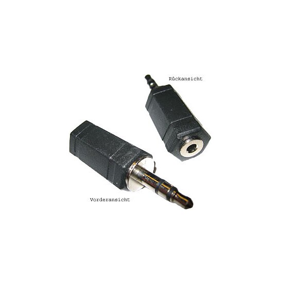 Bild 1 - Klinkenadapter, 3,5mm Stereo-Stecker auf auf 2,5mm Stereo-Buchse