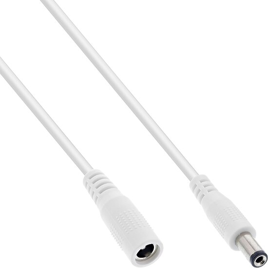 Bild 1 - Niedervolt-Verl�ngerungskabel DC Verl�ngerung weiss 5,5mm x 2,1mm Stecker