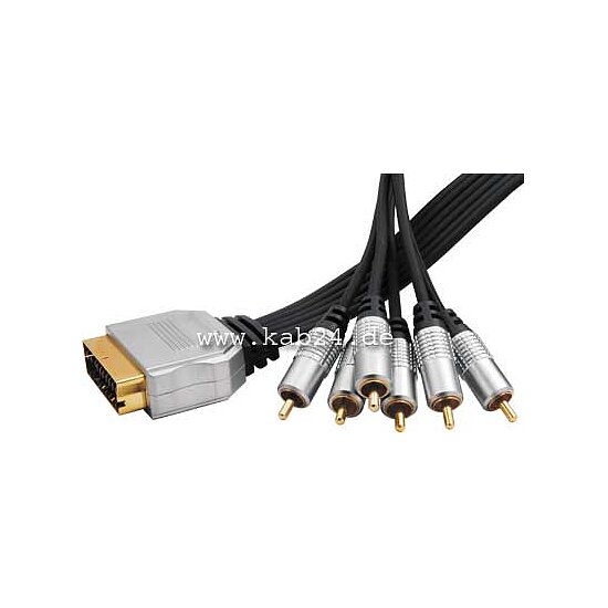 Bild 1 - Home Cinema Kabel, 1 x Scart auf 6 x Cinch