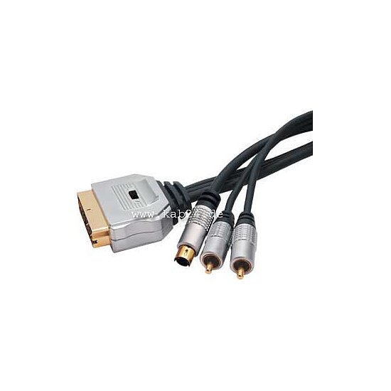 Bild 1 - Home Cinema Scartkabel+SVHS+Audio, schaltbar