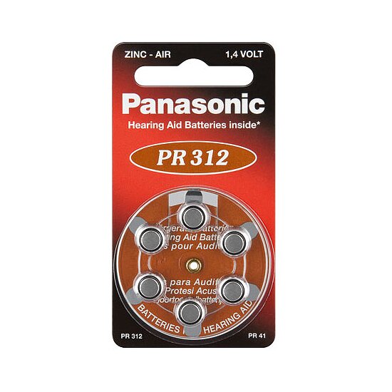 Bild 1 - Panasonic PR 312 H Zinc Air Typ 312 Hrgerte Batterie