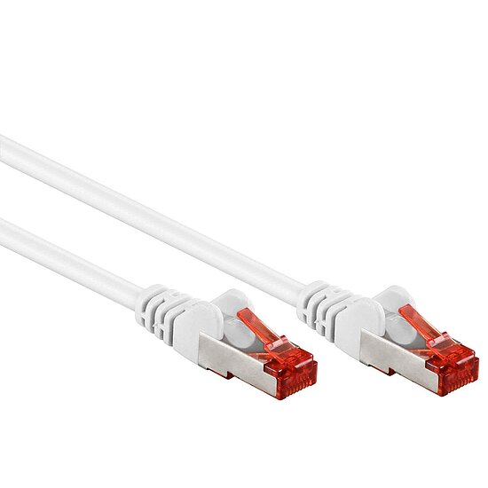 Bild 1 - CAT6 Patchkabel Netzwerkkabel weiss S/FTP (PiMF) geschirmt Gigabit