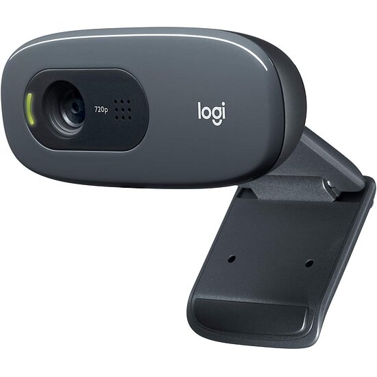 Bild 1 - Logitech C270 Webcam HD 720p 60 Sichtfeld Fester Fokus Belichtungskorrektur USB-Anschluss
