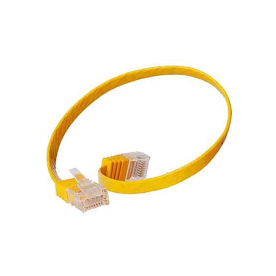Bild 1 - hochflexibles Netzwerkkabel Patchkabel CAT6 gelb UltraSlim Flachkabel GBit/s