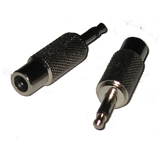 Bild 1 - Adapter, 2-pol. Klinkenstecker 3,5mm mono auf Cinchkupplung, Metallausfhrung