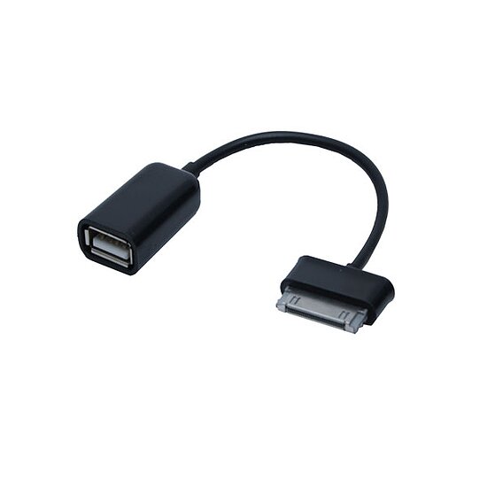 Bild 1 - USB OTG (On-the-go) Adapterkabel fr Samsung Tablets, 30 Pin. Stecker auf USB-A Buchse 0,10m