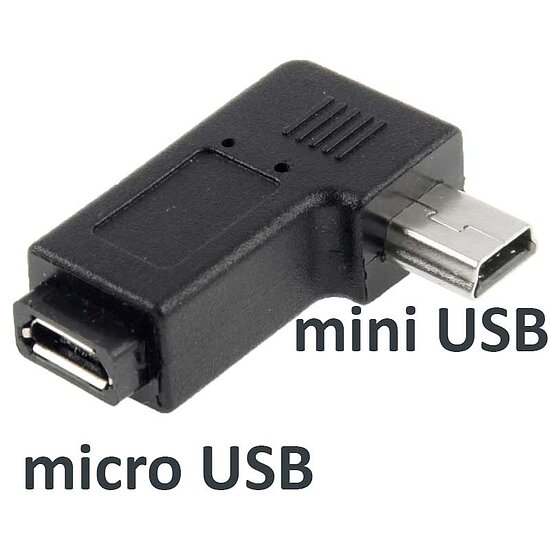 Kab24® USB Adapter gewinkelt Micro USB Buchse auf Mini USB Stecker kab24.de