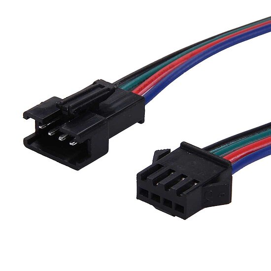 Adapterkabel 4Pin JST Stecker / 4pol. JST Kupplung Kabel je ca. 14cm (Strom & Licht) kab24.de