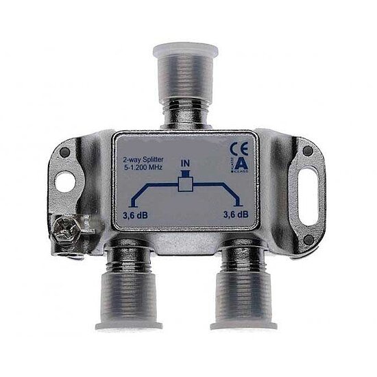 Bild 1 - Kab24� HQ BK (Kabelfernsehen) Verteiler 2-fach Klasse A nach EN50083-2 Schirmung > 105 dB
