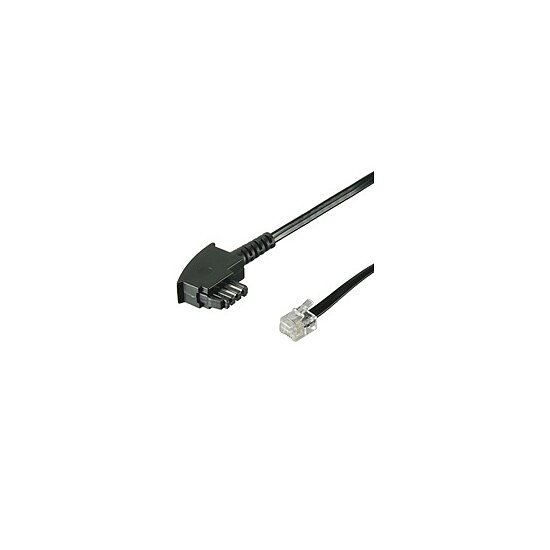 Bild 1 - TAE-F Anschlusskabel auf RJ11 (6P4C) Stecker Universalbelegung 6m