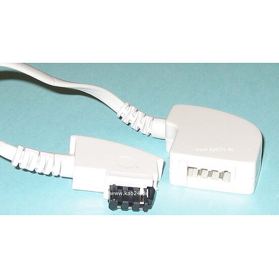 Bild 1 - Telefonverl�ngerungskabel F-codiert weiss