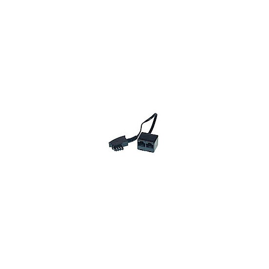 Bild 1 - Adapterkabel TAE F Stecker auf 2 x Modularbuchse 6/4