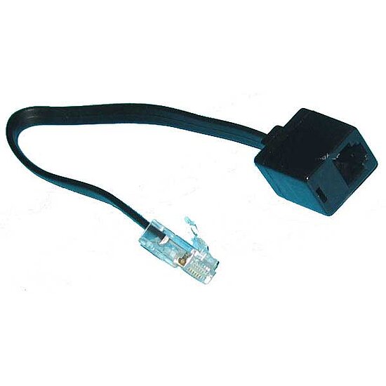Bild 1 - Kab24� Adapter Reduzierst�ck Western RJ12(6p6c) / RJ11 Buchse auf RJ45 Stecker
