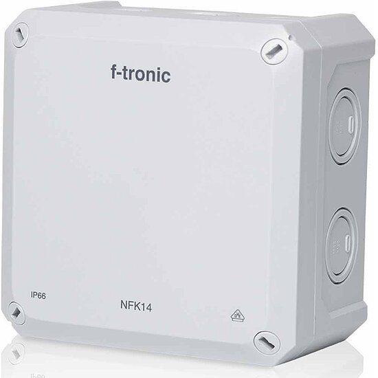 Bild 1 - f-tronic NFK14gr FR-Abzweigkasten IP66, grau, NEPTUN Compact 140 x 140 x 81mm