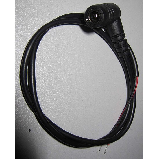 Bild 1 - DC Hohlbuchse gewinkelt 5,5mm / 2,1mm auf offenes Kabelende 0,45m