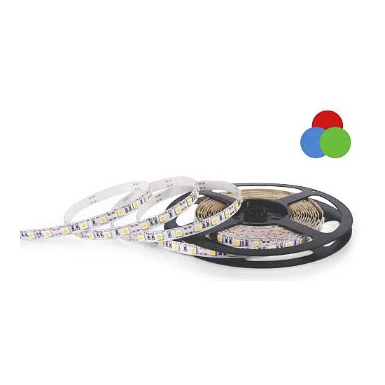 Bild 1 - nextec LED Stripe / LED Streifen RGB 10mm breit 5m 300 LED'S 5050 IP20 4 A / 48 W