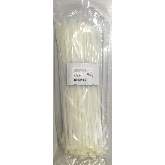 Bild 1 - Kab24� Industrie Kabelbinder 100er Pack Polyamid UL Zulassung halogenfrei 282mm x 4,8mm naturfarben
