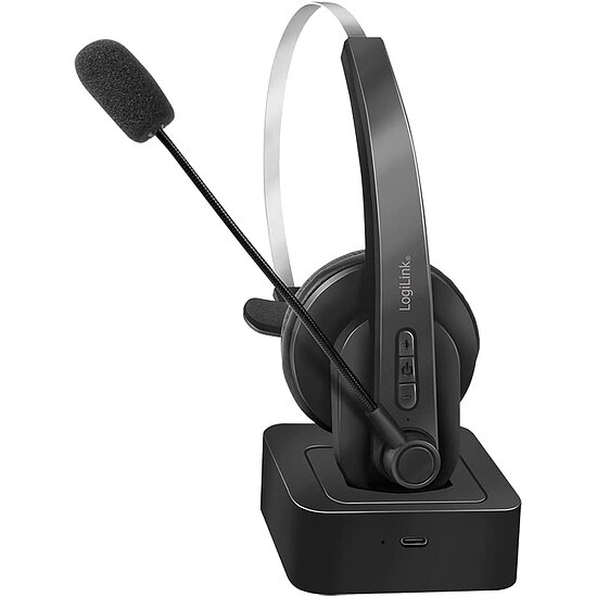 Bild 1 - LogiLink BT0059 - Bluetooth Mono Headset mit Ladestation, Mikrofon