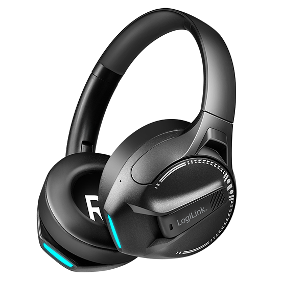 Bild 1 - BT 6.0 Gaming-Headset, 3,5 mm AUX, verstellbares Kopfband, 50 Stunden Akkulaufzeit, Schwarz