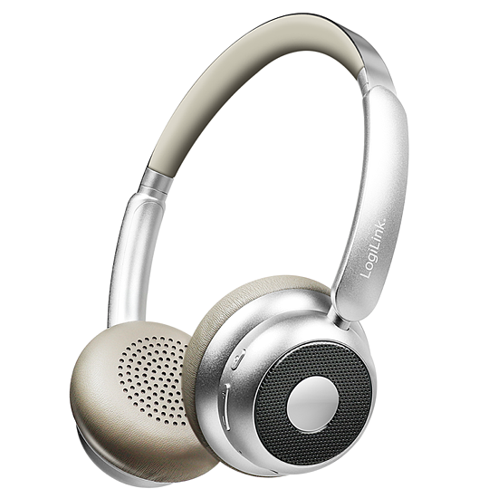 Bild 1 - BT 6.0 AuraSolo-Headset, 20 Std.-Akku, ANC, 40 mm, Multi-Steuerung, Silber