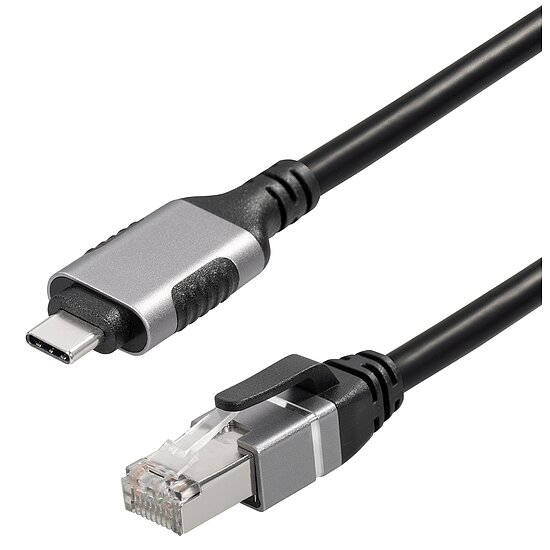 Bild 1 - Ethernet-Kabel Cat 6 F/UTP USB C auf RJ45