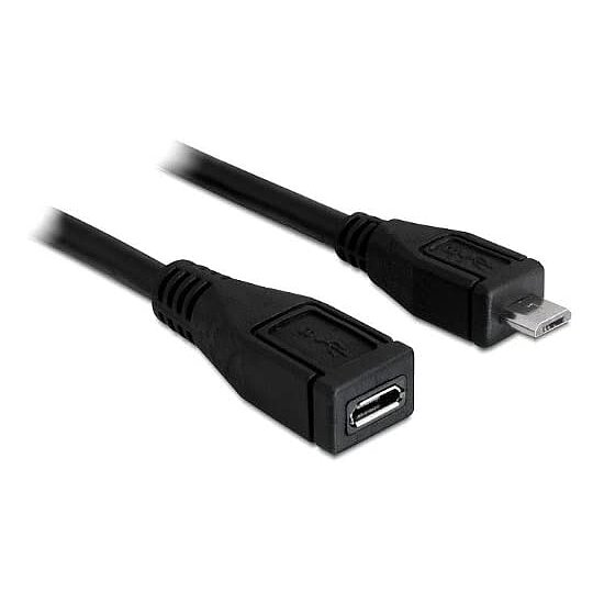 Bild 1 - Micro USB Verl�ngerung schwarz, 0,5m Delock� 83567