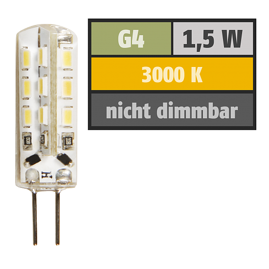 Bild 1 - LED Stiftsockellampe G4 1,5W 120 lm warmwei�