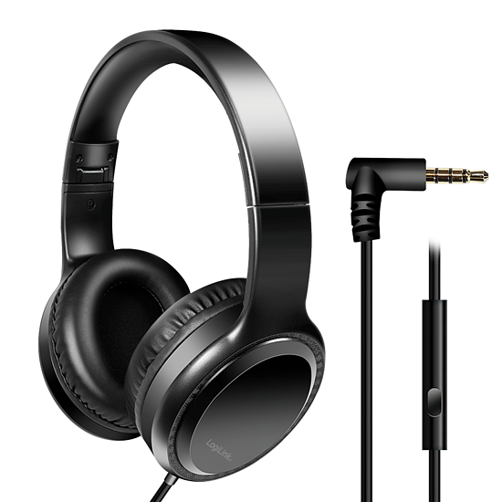 Bild 1 - Stereo-Headset mit Mikrofon, 3,5-mm-Klinkenstecker, schwarz