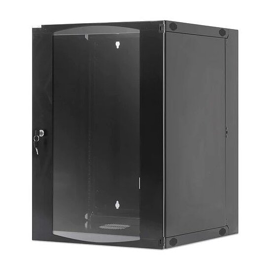 Bild 1 - Kab24� Netzwerkschrank mit Schwenkrahmen 19 Zoll 15 HE schwarz Wandgeh�use H:72,5 x B:54 x T:45cm