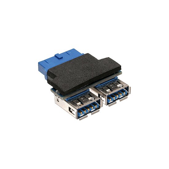 Bild 1 - InLine USB 3.0 Adapter, 2x Buchse A auf PfostenanschlussInLine USB 3.0 Adapter, 2x Buchse A auf Pfostenanschluss