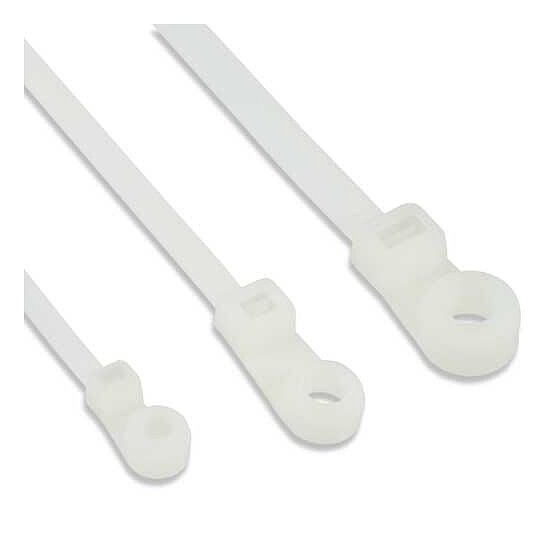 Bild 1 - Kabelbinder mit Montageloch, L�nge 200mm, Breite 4,8mm, 100 St�ck