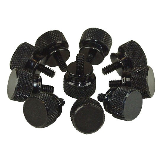 Bild 1 - Rndelschrauben schwarz fr Gehuse, 12mm, 10er Pack