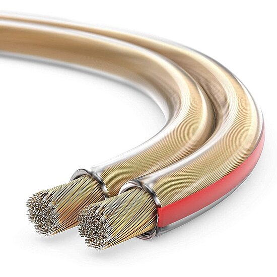 Lumonic Lautsprecherkabel 10m - 2x2,5mm² Transparent CCA Kabel