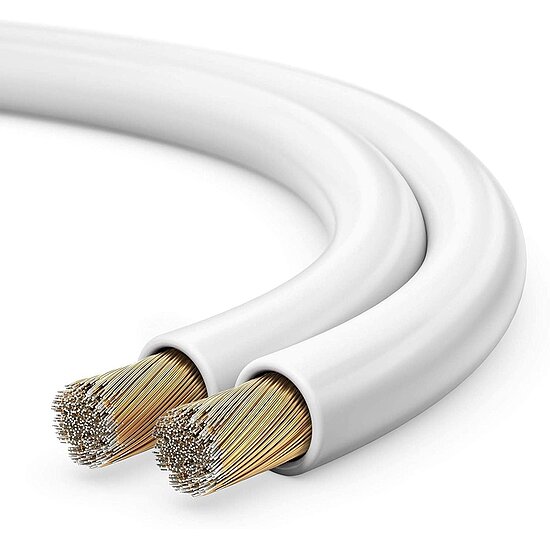 Bild 1 - Lautsprecherkabel / Boxenkabel 2 x 4,0 qmm wei� CCA Kupfer
