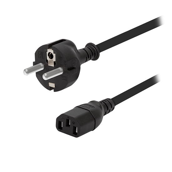 Bild 1 - Power Cord, CEE 7/7 - C13, schwarz, Dell, 1,8 m