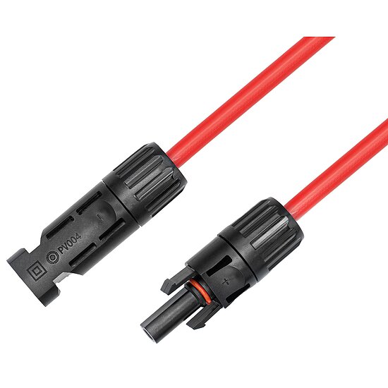 Bild 1 - Solarkabel Verlngerung rot mit Solar Stecker / Kupplung 1 x 6mm Kabel