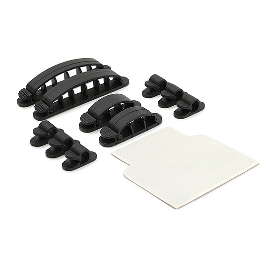 Bild 1 - Kabelhalter und Kabelclips 10er-Set selbstklebend schwarz
