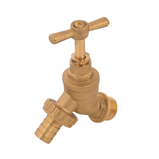 Bild 1 - Messing Wasserhahn 3/4 Zoll Auslaufhahn mit abnembarem Wasserschlauchanschlu