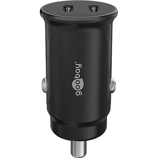 Bild 1 - 2-Port Auto/KFZ Ladegert mit USB-C PD (Power Delivery), Mini Zigarettenanznder Dual USB Ladegert, Pkw & LKW (12V / 24V), 30W