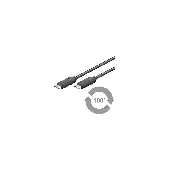 Bild 1 - USB 3.1 SuperSpeed Kabel C Stecker auf C Stecker 1 m schwarz